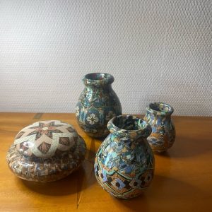 Vase Gerbino - céramique polychrome à mosaïque - Vallauris